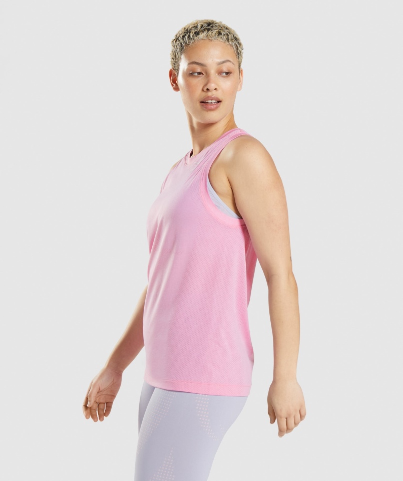 Gymshark Vital Seamless 2.0 Lekka Luźna Koszulka Sorbet Pink Marl