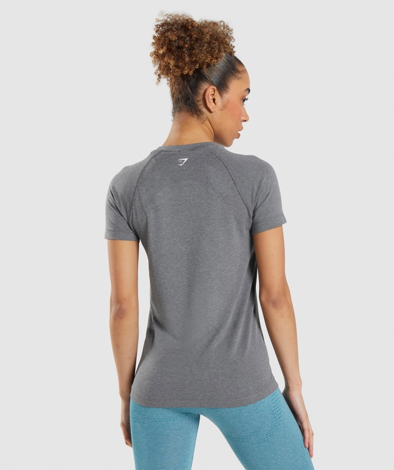 Gymshark Vital Bezszwowa Lekka Koszulka 2.0 Smokey Grey Marl