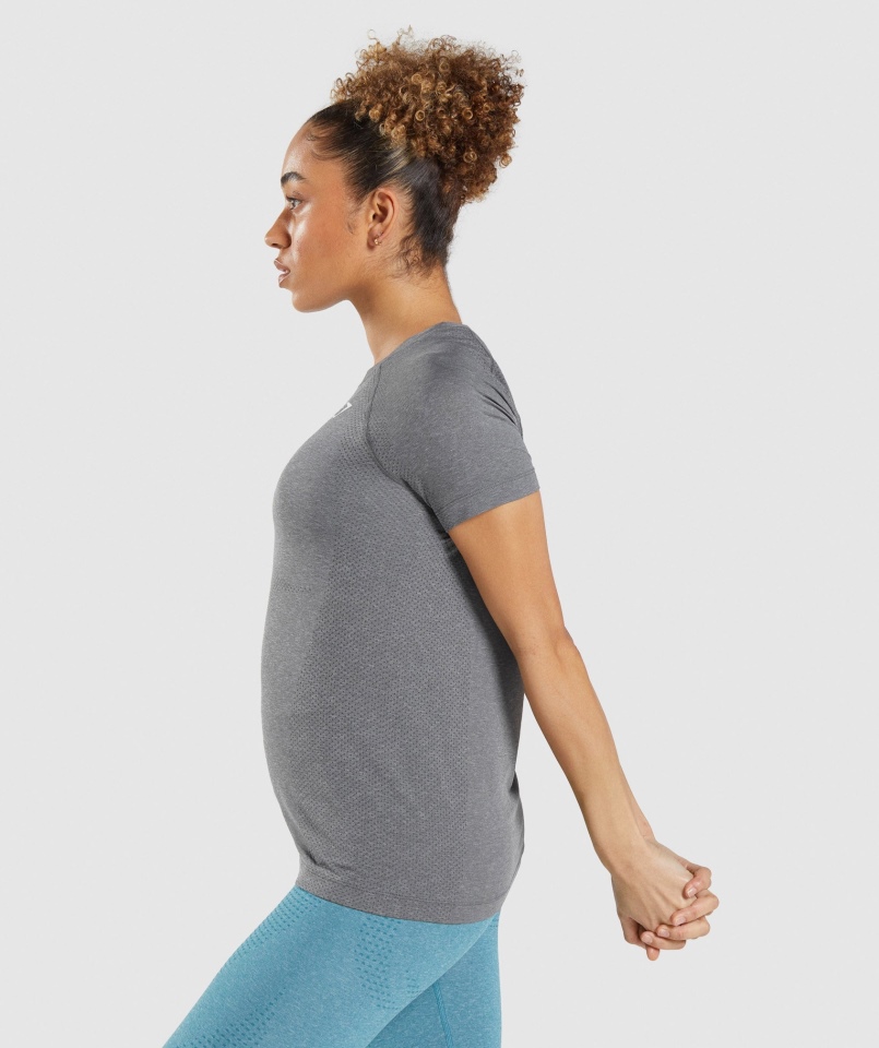 Gymshark Vital Bezszwowa Lekka Koszulka 2.0 Smokey Grey Marl