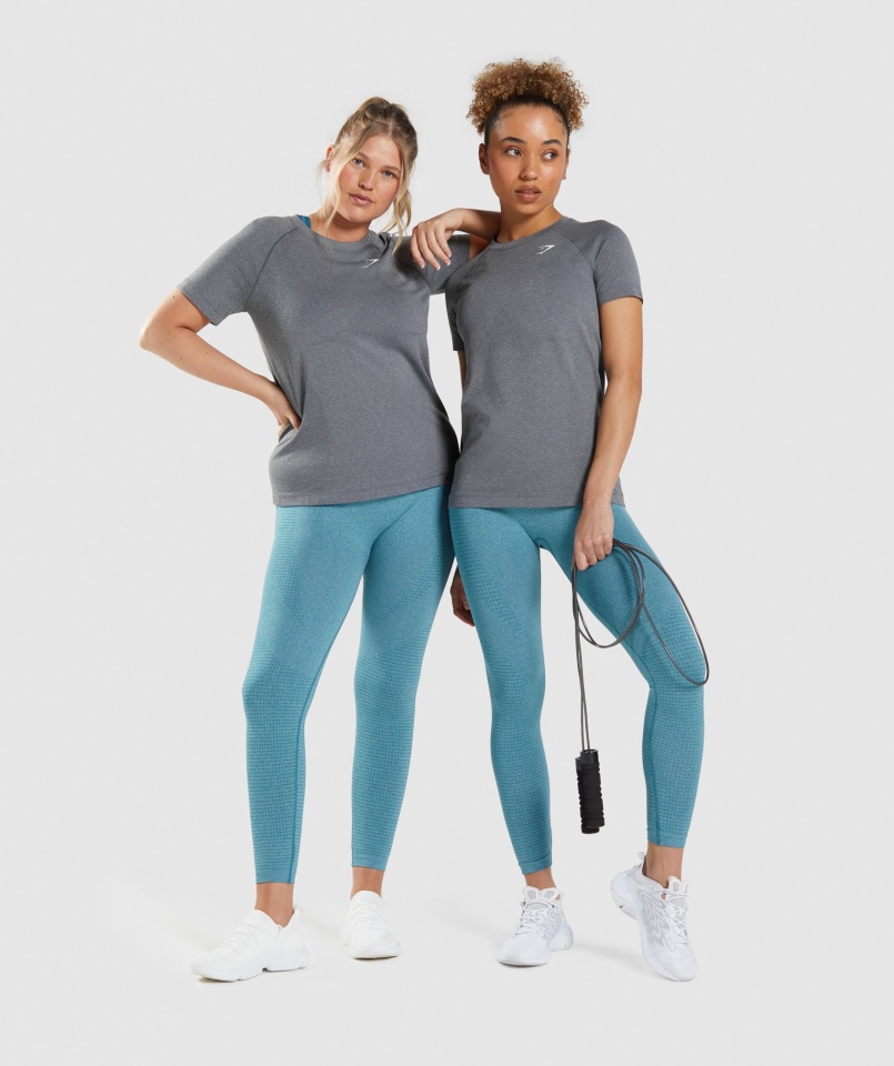 Gymshark Vital Bezszwowa Lekka Koszulka 2.0 Smokey Grey Marl