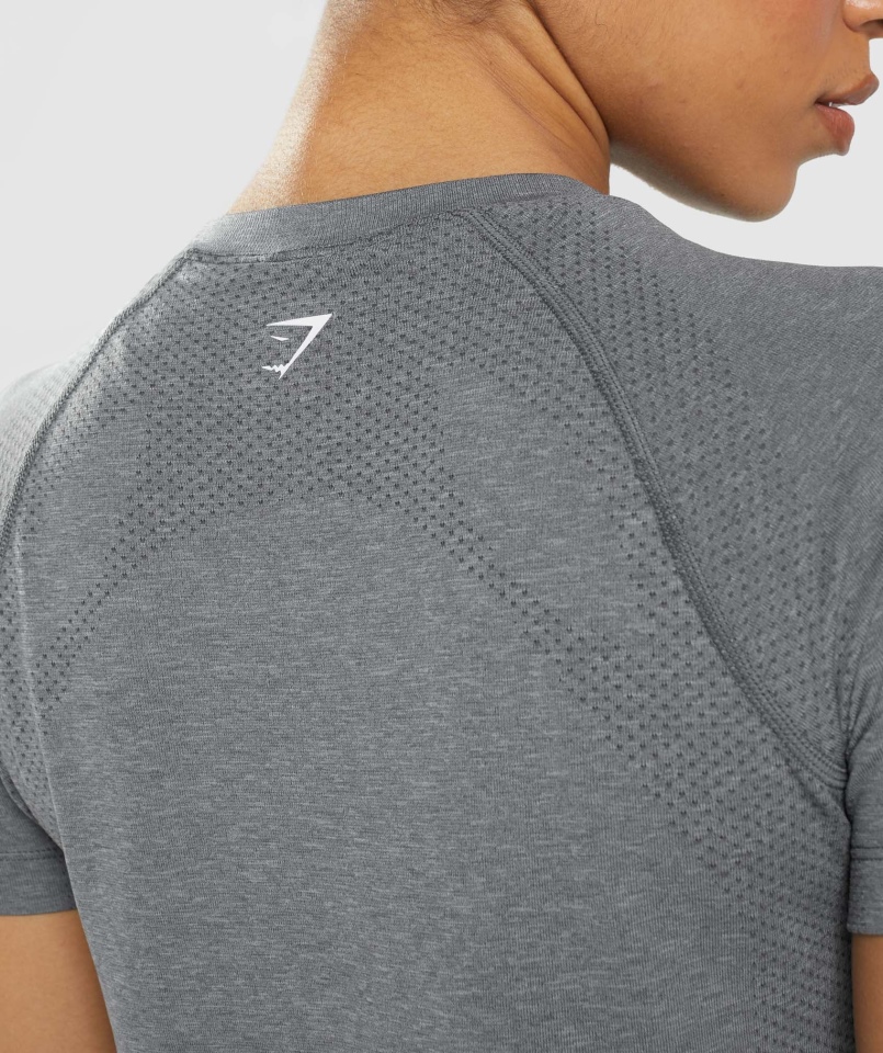 Gymshark Vital Bezszwowa Lekka Koszulka 2.0 Smokey Grey Marl