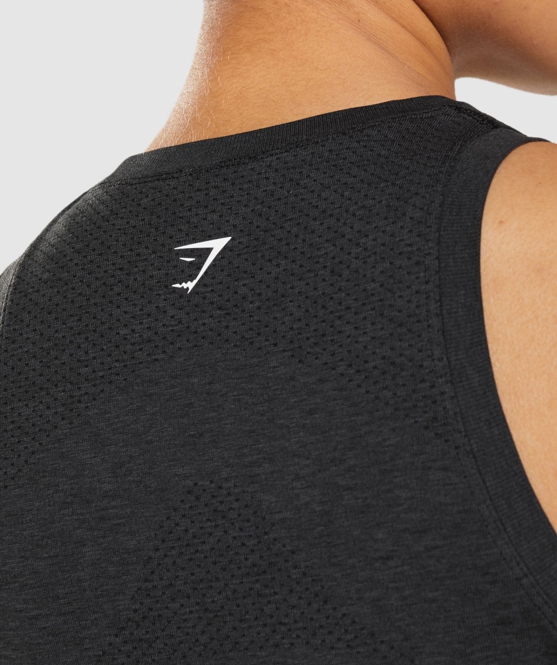 Gymshark Vital Bezszwowy Lekki Czołg 2.0 Czarny Marl