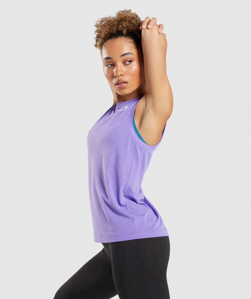 Gymshark Vital Seamless 2.0 Lekki Czołg Jasnofioletowy Marl