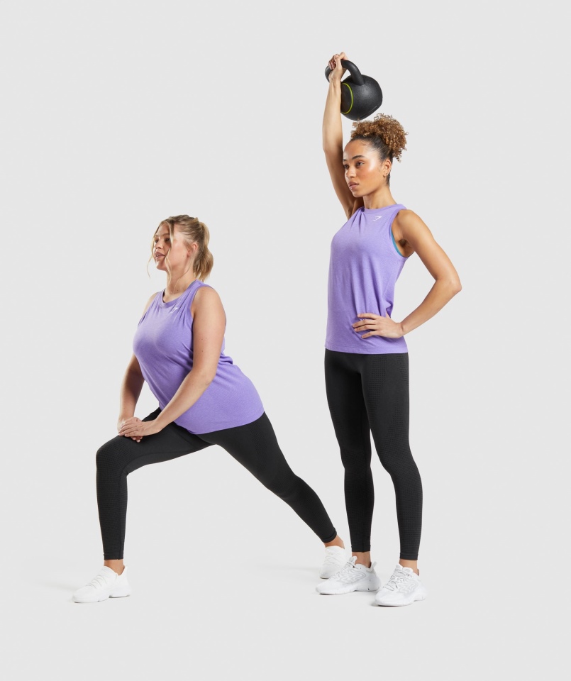 Gymshark Vital Seamless 2.0 Lekki Czołg Jasnofioletowy Marl