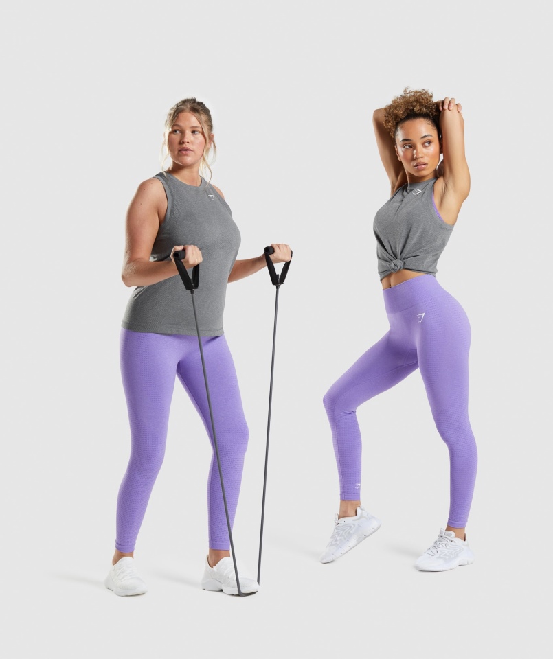 Gymshark Vital Seamless 2.0 Lekki Zbiornik Smokey Grey Marl