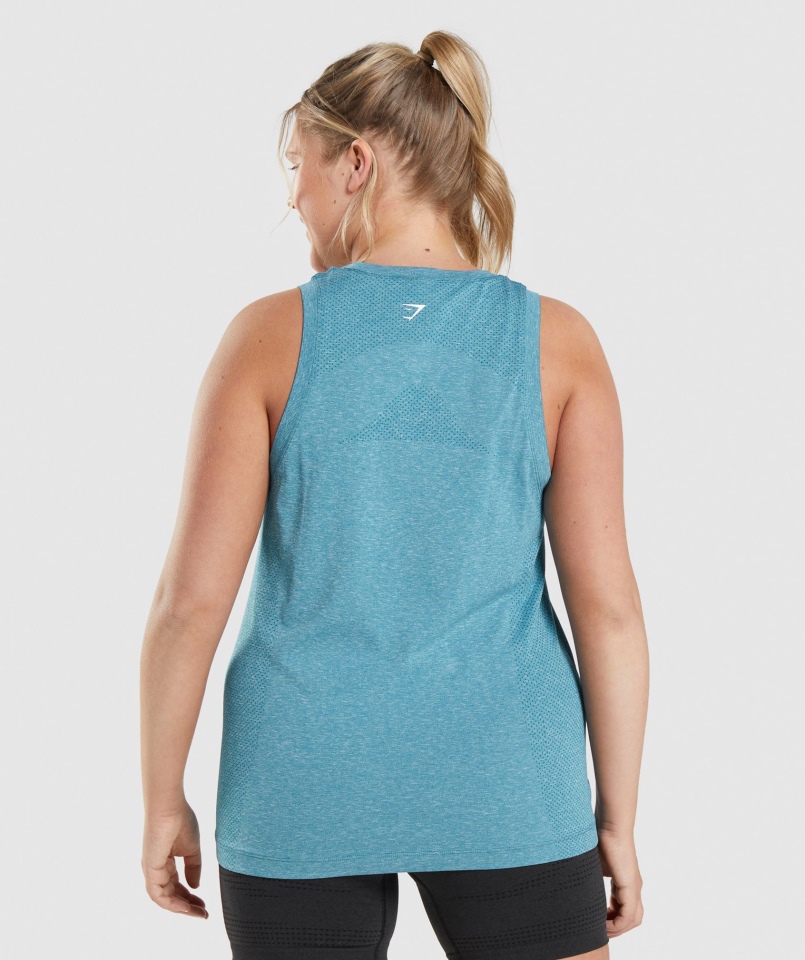 Gymshark Vital Seamless 2.0 Lekki Czołg Tahoe Turkusowy Marl