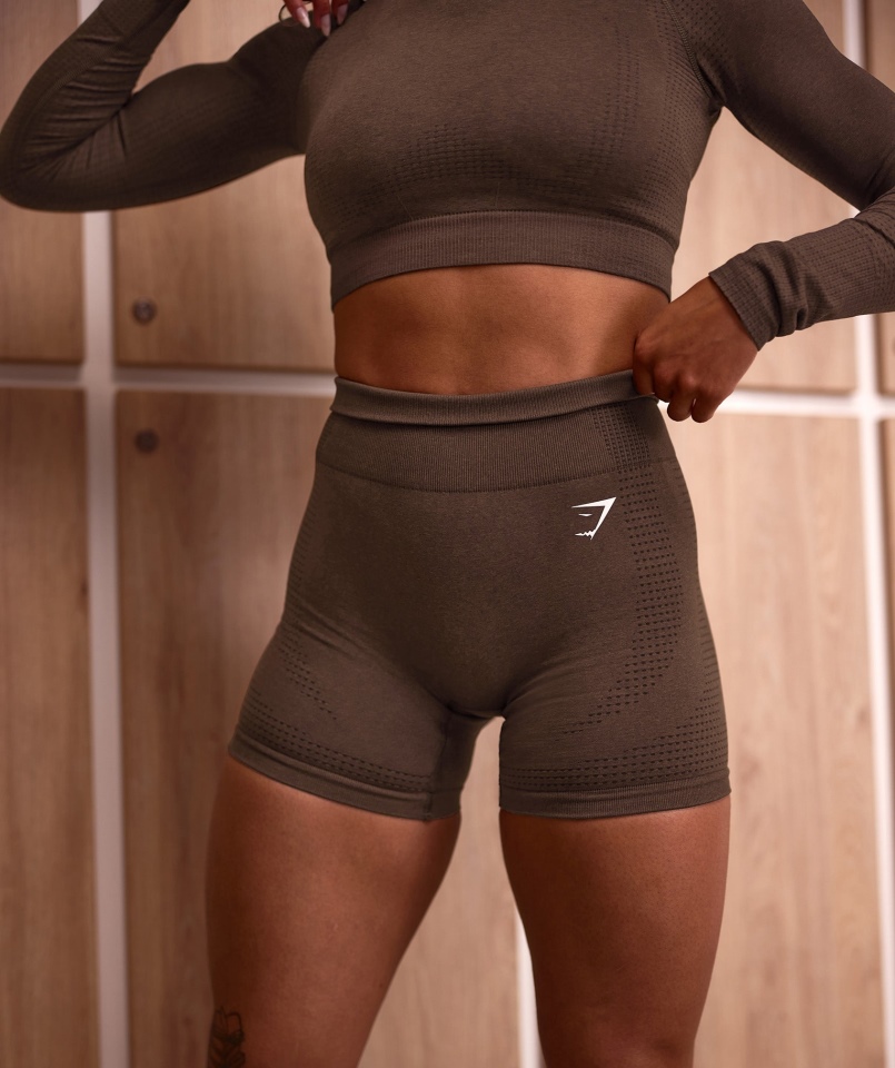 Gymshark Vital Bezszwowe Spodenki 2.0 Espresso Marl