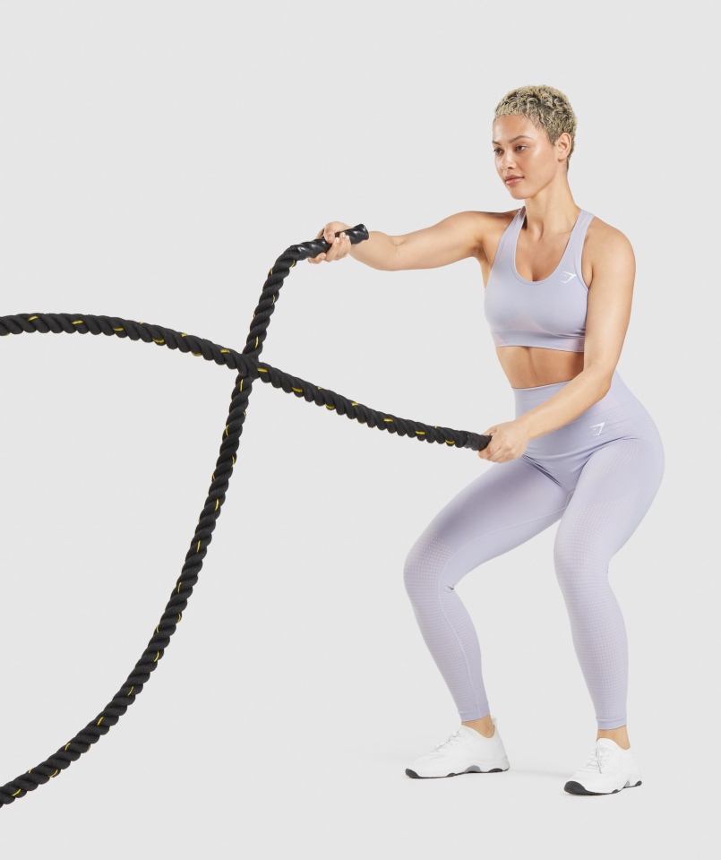 Gymshark Vital Bezszwowy Biustonosz Sportowy 2.0 Moonstone Niebieski Marl
