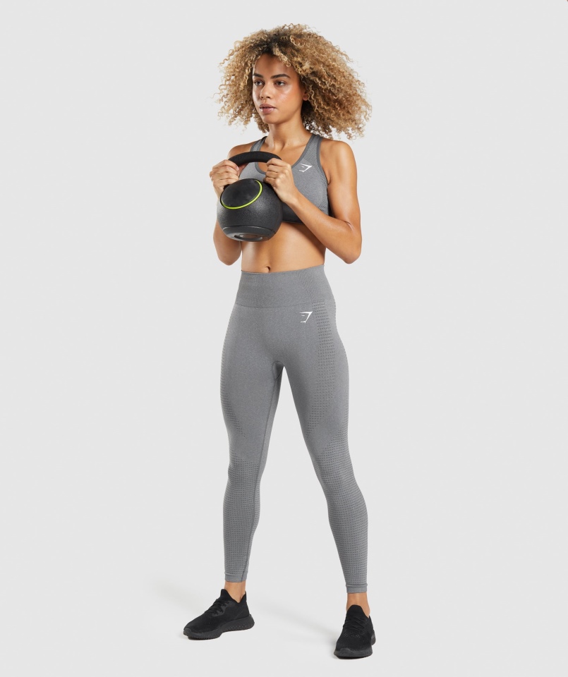 Gymshark Vital Bezszwowy Biustonosz Sportowy 2.0 Smokey Grey Marl