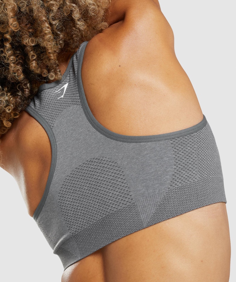 Gymshark Vital Bezszwowy Biustonosz Sportowy 2.0 Smokey Grey Marl