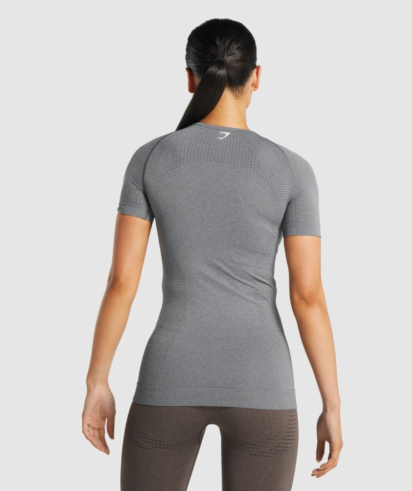 Gymshark Vital Bezszwowa Koszulka 2.0 Smokey Grey Marl