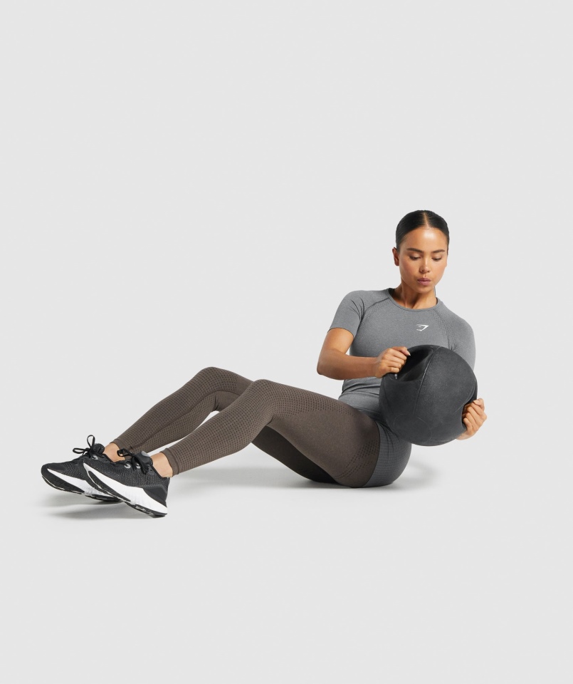 Gymshark Vital Bezszwowa Koszulka 2.0 Smokey Grey Marl