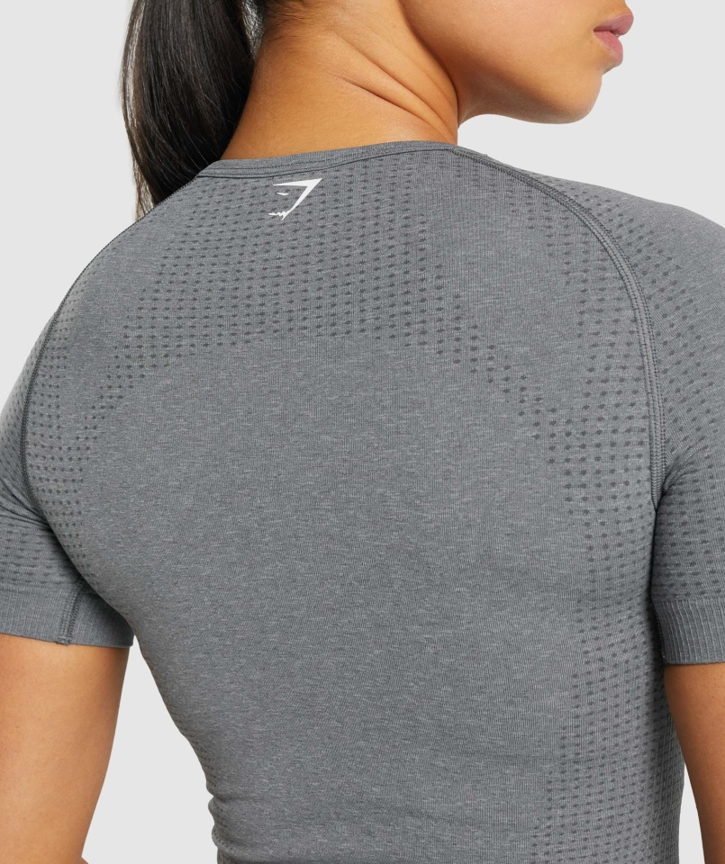 Gymshark Vital Bezszwowa Koszulka 2.0 Smokey Grey Marl