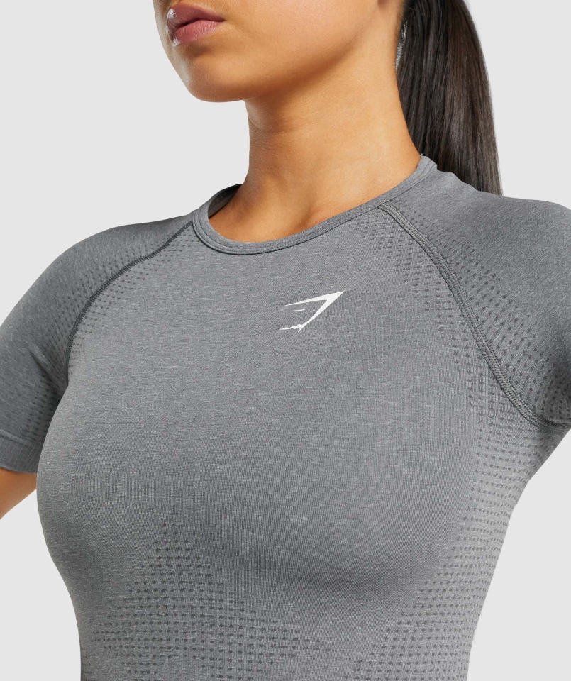 Gymshark Vital Bezszwowa Koszulka 2.0 Smokey Grey Marl