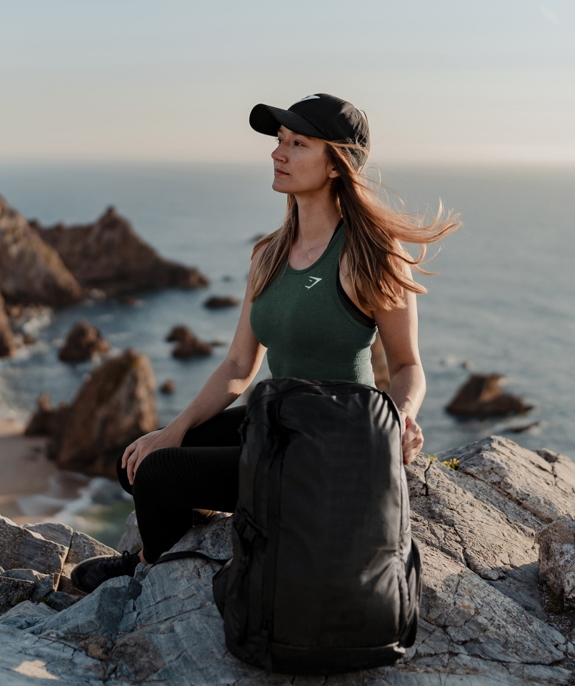 Gymshark Vital Bezszwowa Kamizelka 2.0 Ciemnozielona Marl