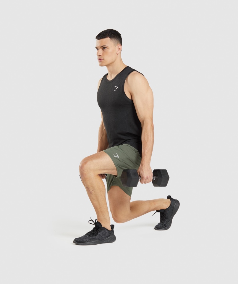 Gymshark Vital Bezszwowy Lekki Czołg Czarny Marl