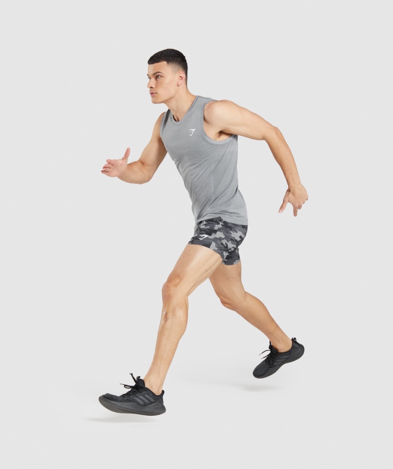 Gymshark Vital Bezszwowy Lekki Czołg Antracytowy Szary Marl