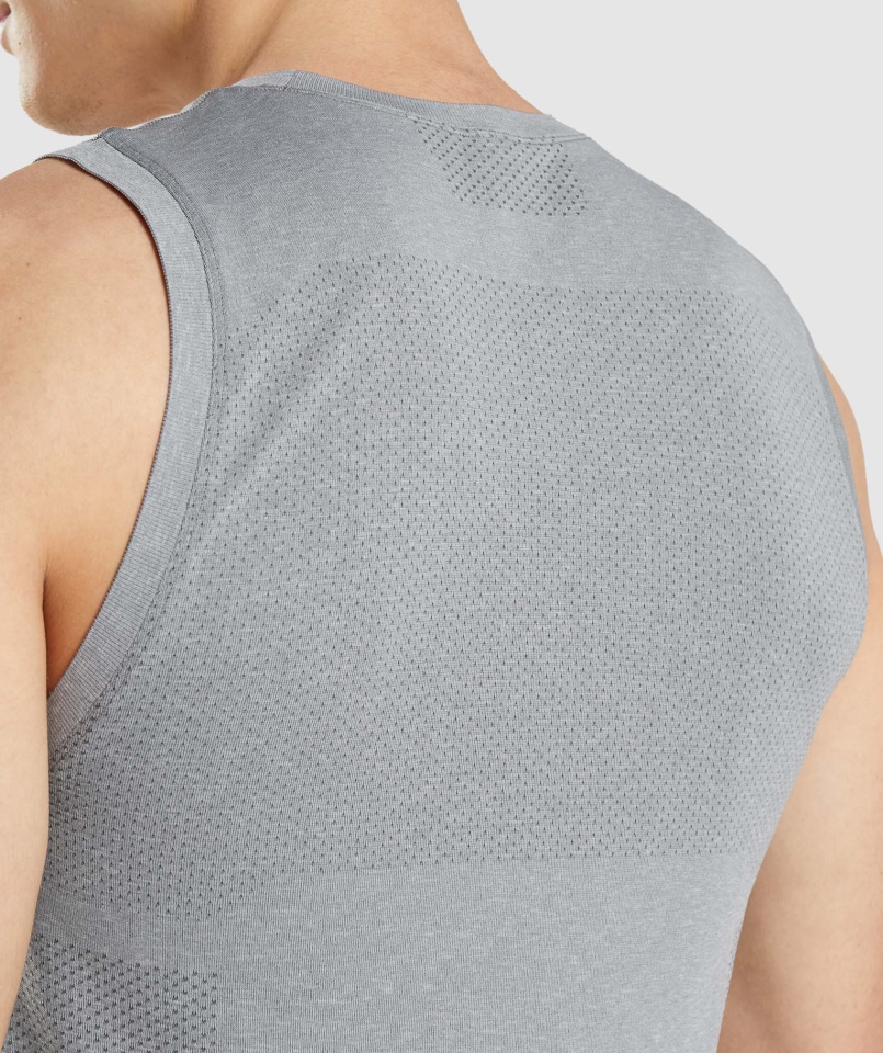 Gymshark Vital Bezszwowy Lekki Czołg Antracytowy Szary Marl