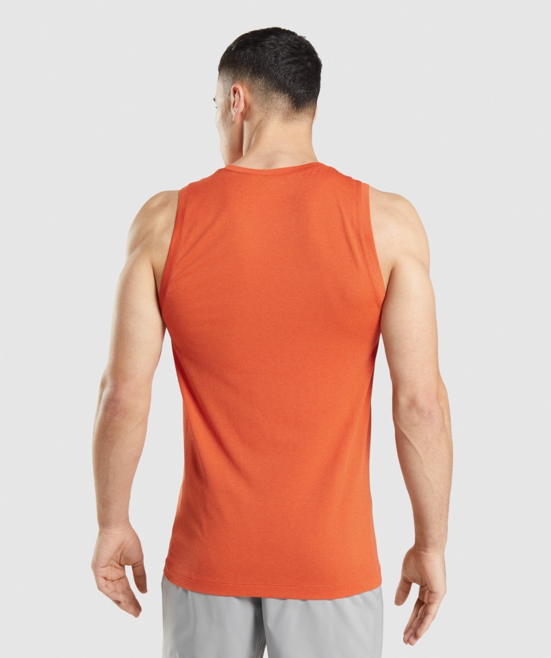 Gymshark Vital Seamless Lekki Czołg Papaja Pomarańczowy Marl