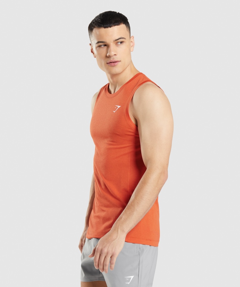 Gymshark Vital Seamless Lekki Czołg Papaja Pomarańczowy Marl