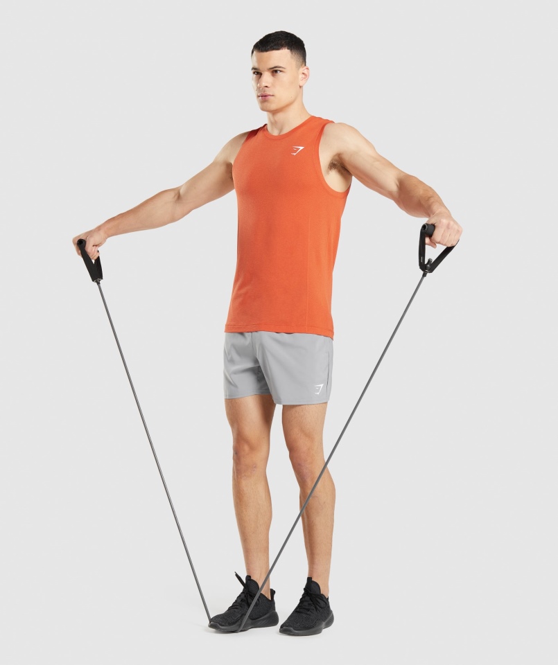 Gymshark Vital Seamless Lekki Czołg Papaja Pomarańczowy Marl