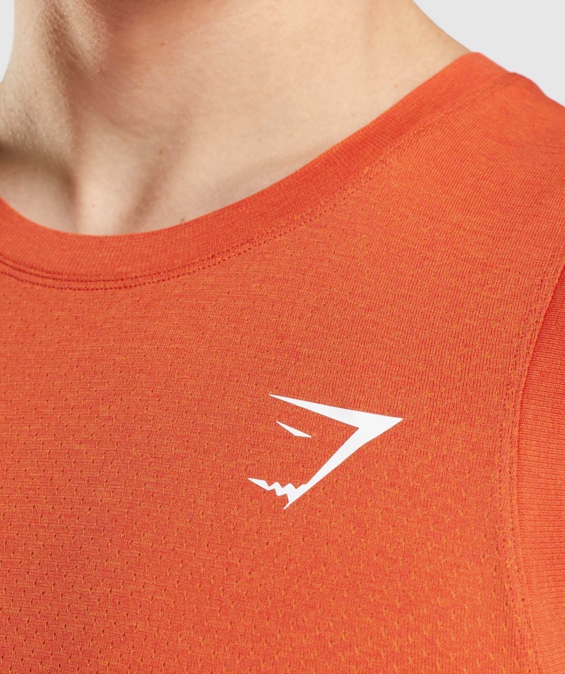 Gymshark Vital Seamless Lekki Czołg Papaja Pomarańczowy Marl