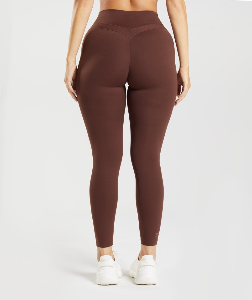 Legginsy Gymshark Whitney Z Wysokim Stanem Ożywiają Brąz