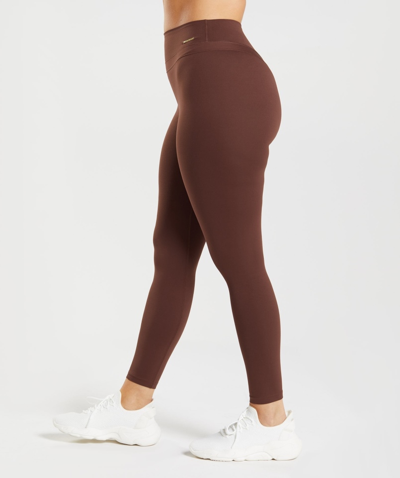 Legginsy Gymshark Whitney Z Wysokim Stanem Ożywiają Brąz