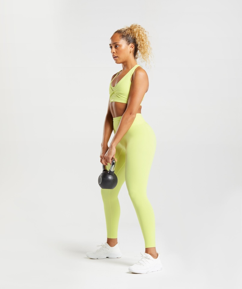 Gymshark Whitney Wysokie Legginsy Zielone Wodorosty Morskie