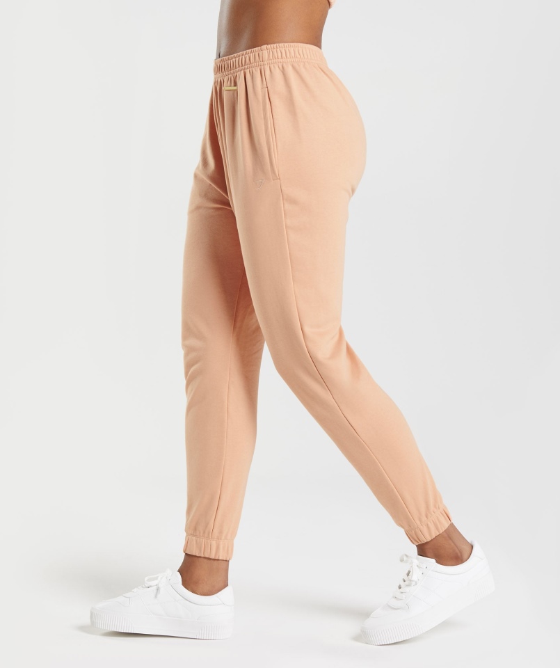 Gymshark Whitney Luźne Joggery Zachód Słońca Beż
