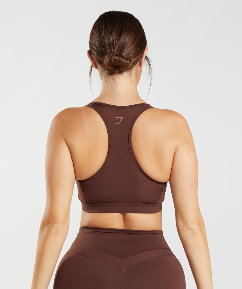 Biustonosz Sportowy Gymshark Whitney Rekindle Brown
