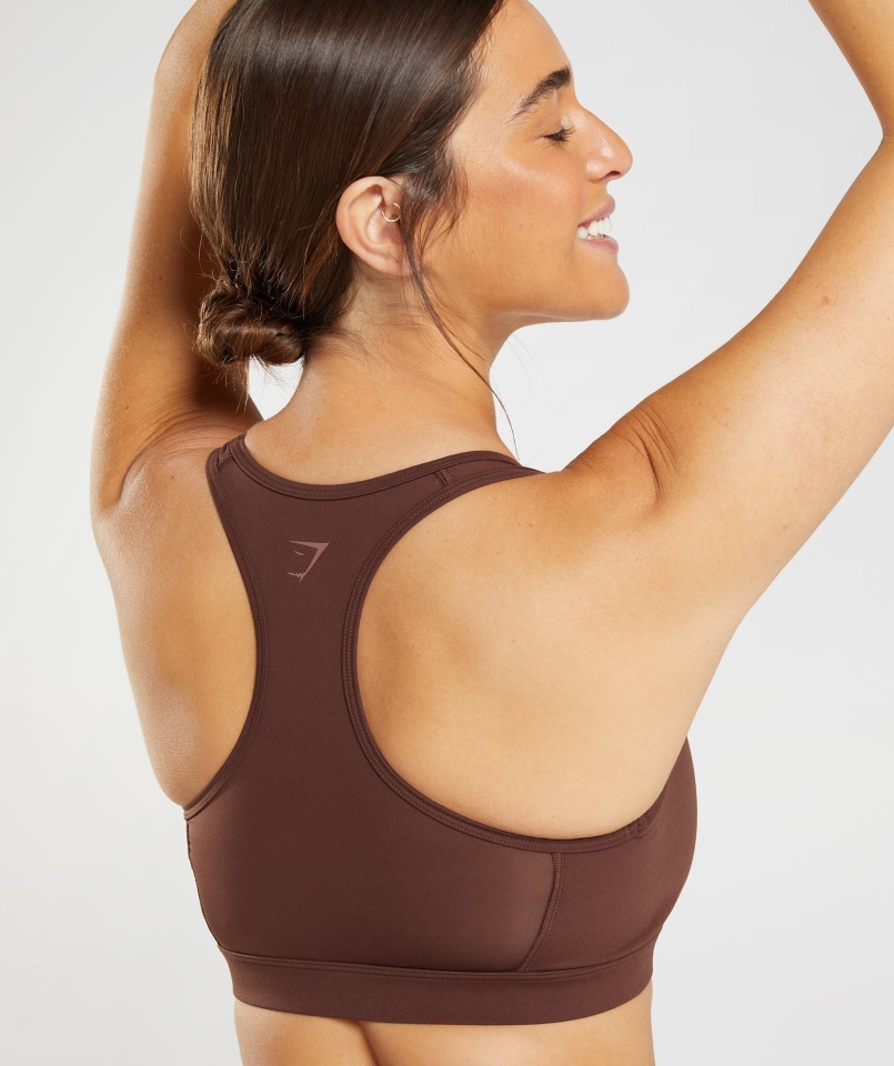 Biustonosz Sportowy Gymshark Whitney Rekindle Brown