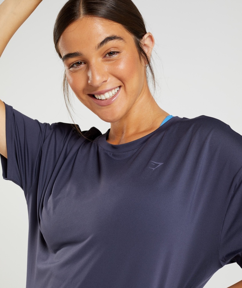 Gymshark Whitney T-shirt Oversize Indygo Navy