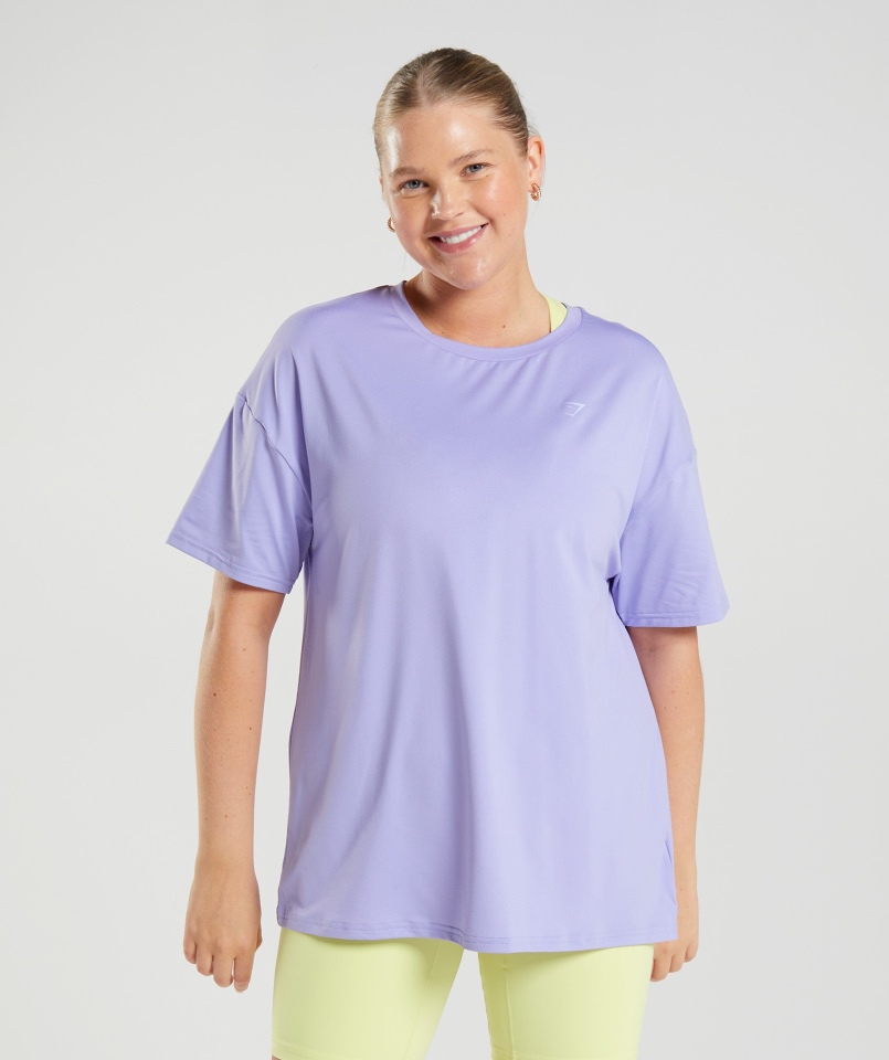 Gymshark Whitney Oversize T-shirt Wildflower Fioletowy