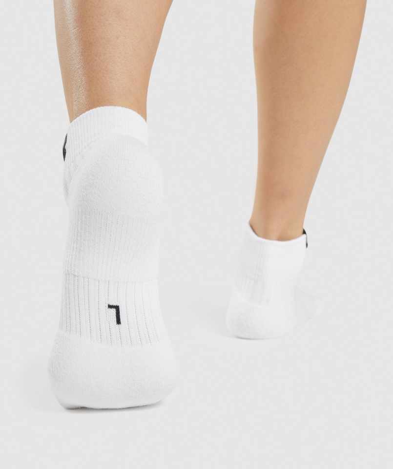 Gymshark Tkane Skarpetki Sneaker 3 Szt Białe