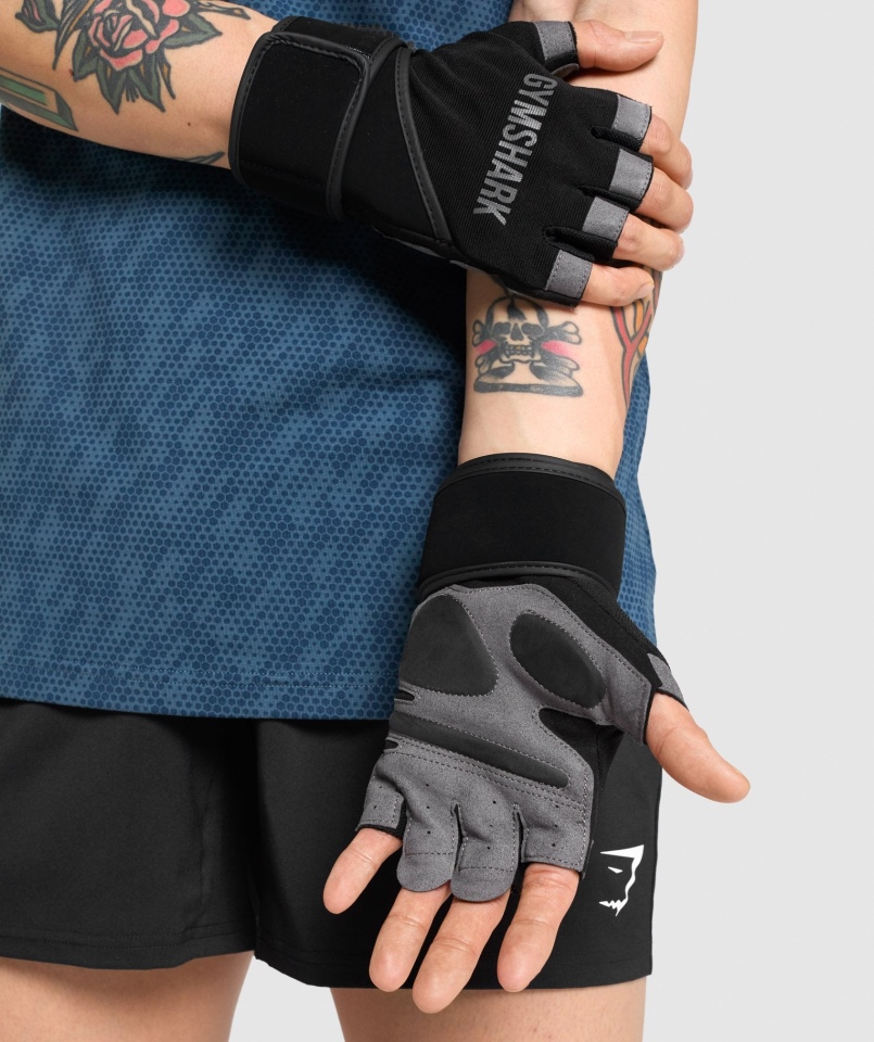 Rękawiczki Do Podnoszenia Gymshark Czarne