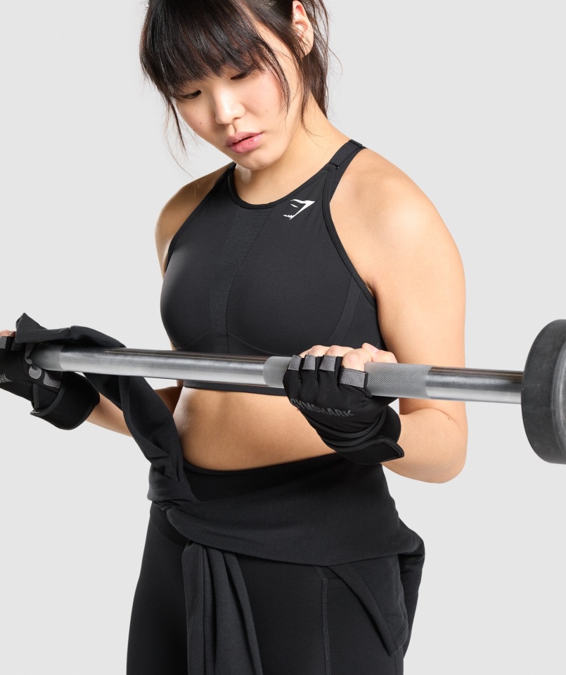 Rękawiczki Do Podnoszenia Gymshark Czarne