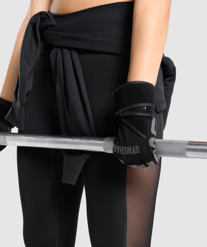 Rękawiczki Do Podnoszenia Gymshark Czarne